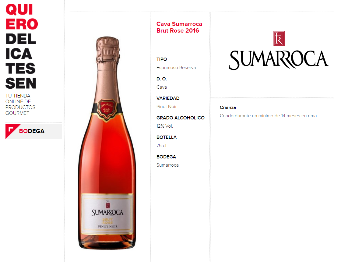 Bodega Sumarroca - Quiero Delicatessen - Villena - Alicante - Brut - Brut Nature