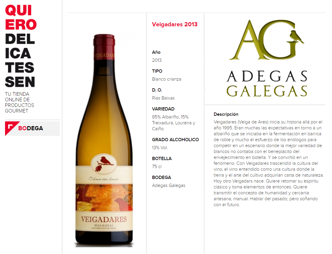 adegas galegas - vino - vinos - quiero - delicatessen