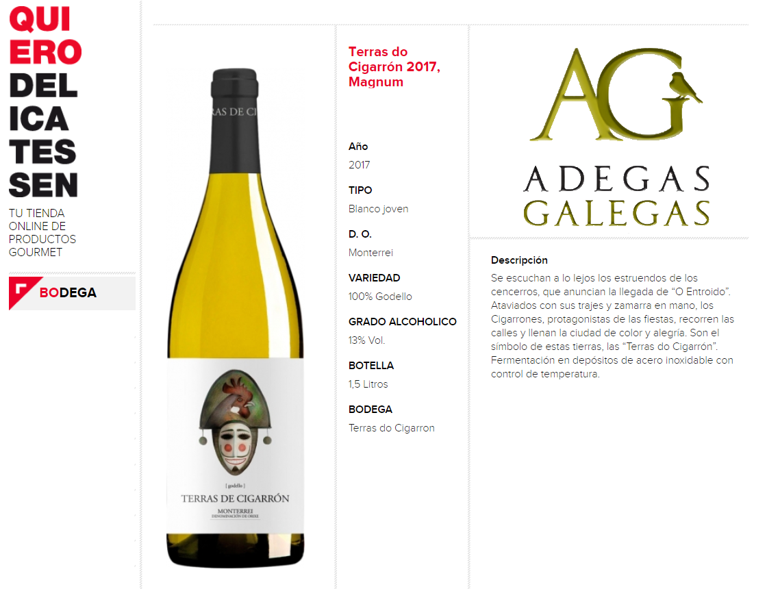 adegas galegas - vino - vinos - quiero - delicatessen