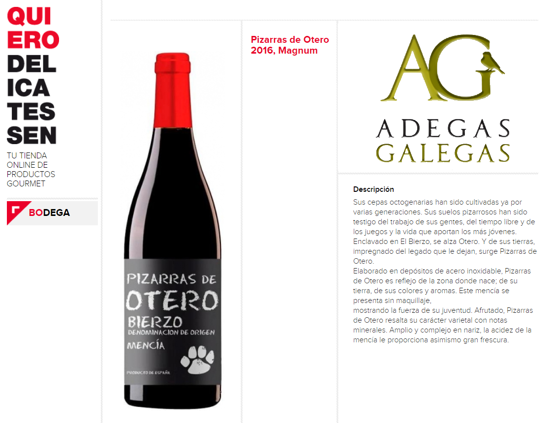 adegas galegas - vino - vinos - quiero - delicatessen