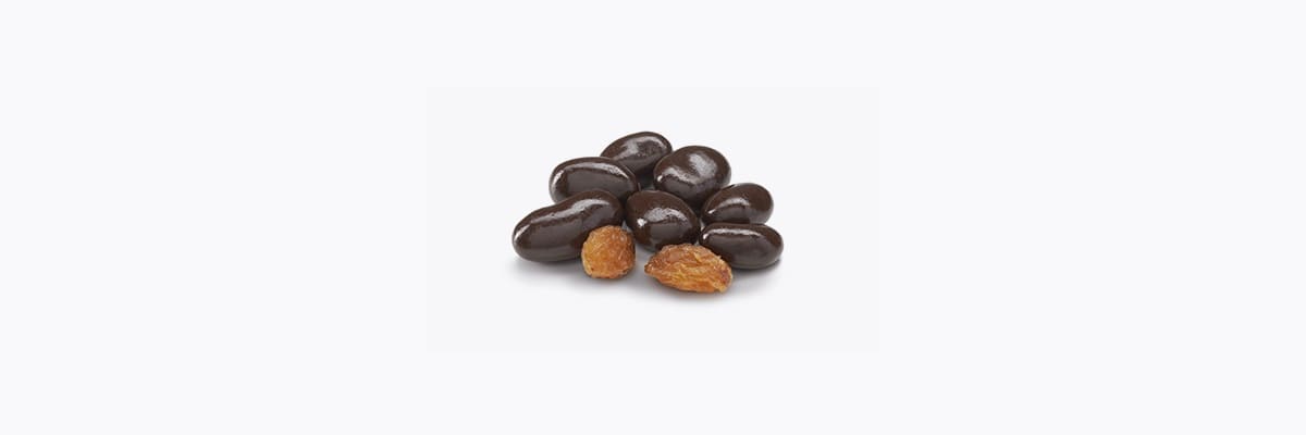 Fotografía de frutos secos Prunita con chocolate. Frutos secos con chocolate - Pasas con chocolate - Pistachos - arandanos - almendras - Prunita - Quiero Delicatessen - Villena - Alicante