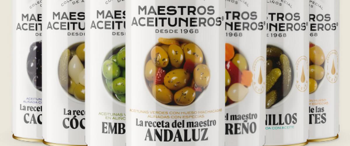 Imagen con un bote de aceitunas. maestros aceituneros, aceitunas, olivas, encurtidos, quiero, delicatessen, villena, alicante