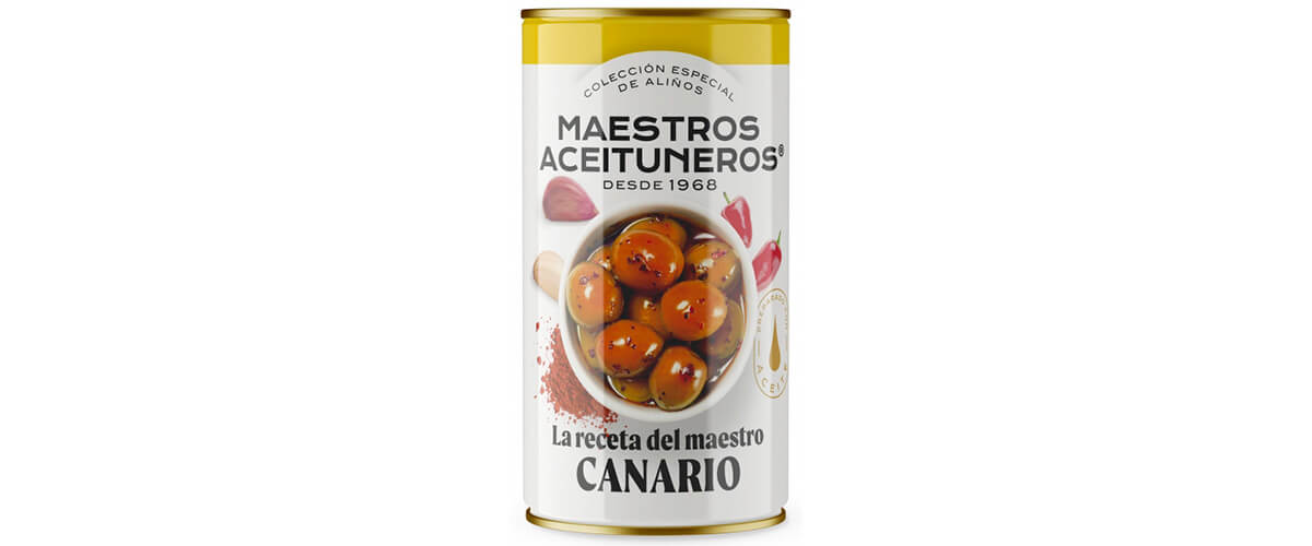 Imagen con un bote de aceitunas. maestros aceituneros, aceitunas, olivas, encurtidos, quiero, delicatessen, villena, alicante