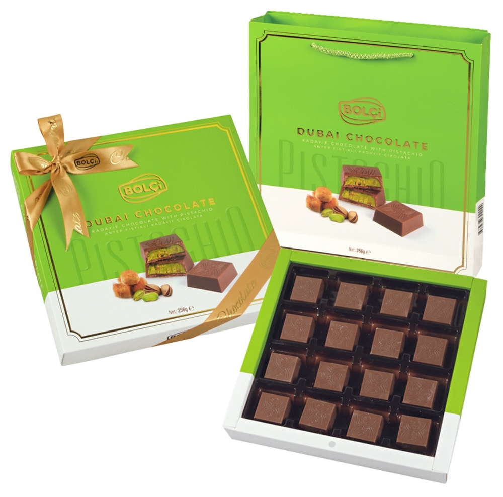 Bombones Boli Pistacho Dubai, 256 gr