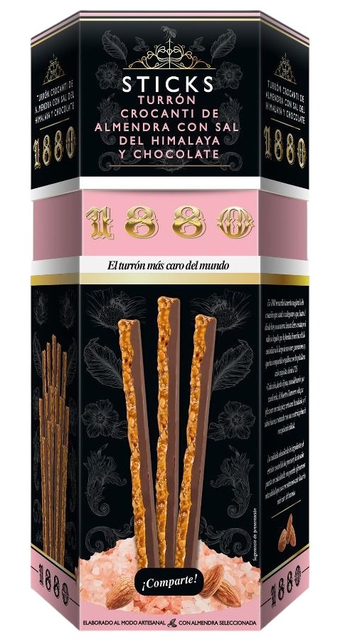 Sticks de Turrn Crocanti de Almendra con Sal Rosa 1880