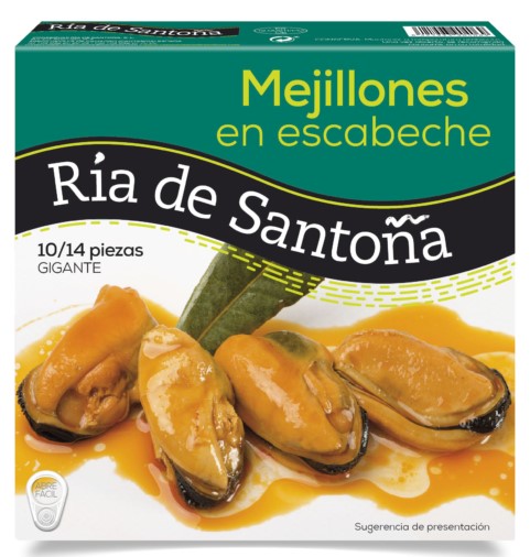 Mejillones Escabeche RIA SANTOA 10/14 Gigante