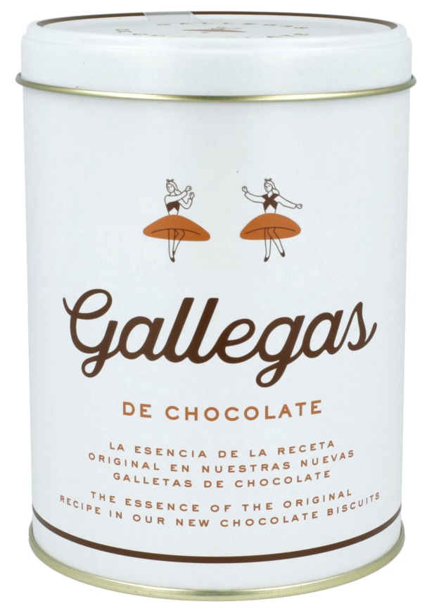 Lata Galletas Gallegas de Chocolate, 250 gr