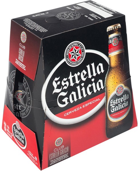 Pack 6 Cerveza Estrella de Galicia, 25 cl