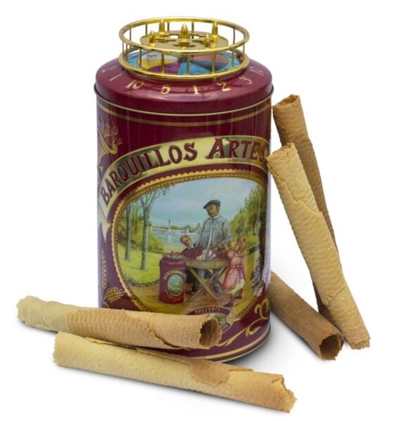 Lata Barquillera con Ruleta y Estuche LA ABUELA ASUNCIN