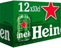 Pack 12 Botes Cerveza Heineken, 33 cl